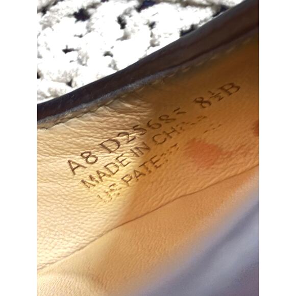 Cole Haan Genevieve Heels Woven Open Toe Patent Leather Pumps 8.5 B Black D25685 - Picture 10 of 11